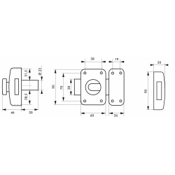 Verrou de sûreté CAPITAL à bouton et cylindre 30 mm - Thirard 00091303