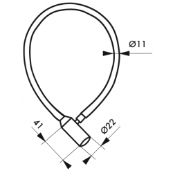 Antivol TWISTY à clé câble gainé PVC D5 mm 50 cm - Thirard 00301017