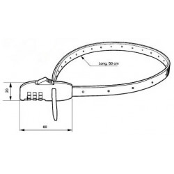 Antivol collier de serrage à code modifiable 56 cm - Thirard 00301123