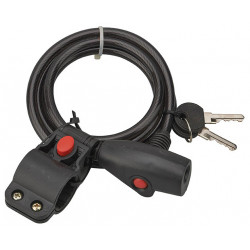 Antivol TWISTY à clé câble gainé PVC D8 mm 1,50 m - Thirard 00303501