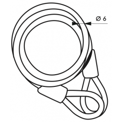 Antivol TWISTY câble PVC D6 mm 1,80 m avec cadenas - Thirard 00300345