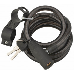Antivol TWISTY à clé câble gainé PVC D12 mm 1,80 m - Thirard 00300336