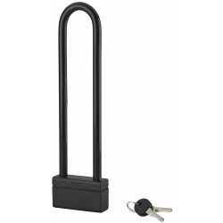 Antivol U à clé anse acier gainé PVC D10 mm 300x70 - Thirard 00518880