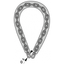 Antivol LOOPS chaine gainée PVC D6 mm 60 cm - Thirard 00503457