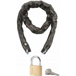 Antivol LOOPS Thirard chaine gainée PVC D4 90 cm et cadenas - 00207015