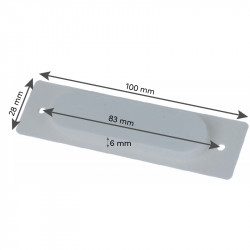 Poignée cuvette volet roulant PVC blanc 100 mm