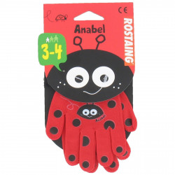Gants de jardinage enfant 5-6 ans - ANABEL la coccinelle face
