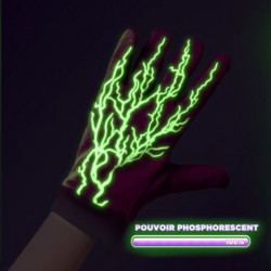 Gants Enfant Phosphorescents, Visibilité Nocturne 6-8 ans - SUPERELECTRO pouvoir