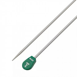 Aiguilles à tricoter 2 mm – 30 cm – Gris nacré - Prym 191450