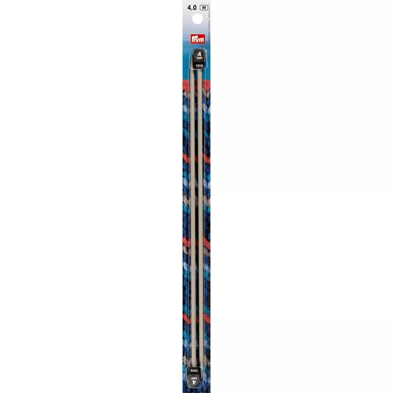 Aiguilles à tricoter 4 mm – 30 cm – Gris nacré - Prym 191454