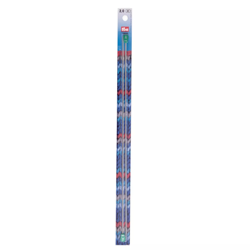 Aiguilles à tricoter 2 mm – 35 cm – Gris nacré