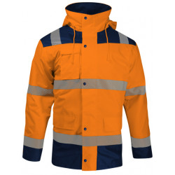 Parka 5 en 1 haute visibilité orange taille S - Singer PARIMO