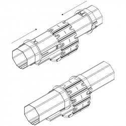 Adaptation à clipper pour attache ATR - tube octo 40 - Deprat D137