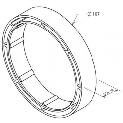 Bague d’épaisseur diamètre 107 mm pour tube Deprat 89 - Deprat D102-89