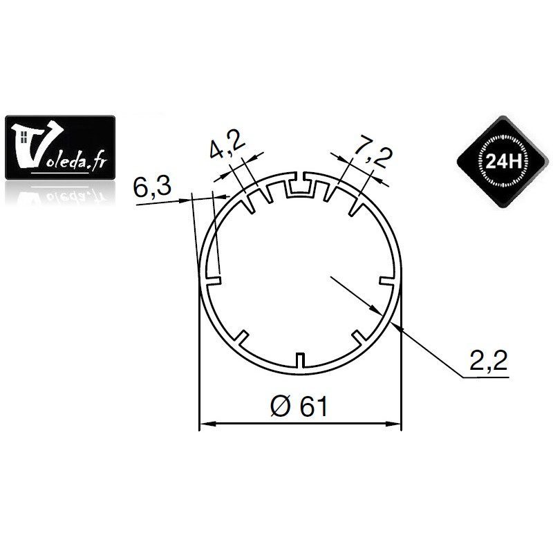 Bagues adaptation moteur Nice Era M et MH - Rond interne 47 Bagues adaptation moteur Nice Era M et MH - Rond interne 47