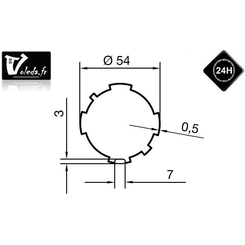 Bagues moteur volet roulant Nice - ZF 54 Deprat 53 Bagues moteur volet roulant Nice - ZF 54 Deprat 53