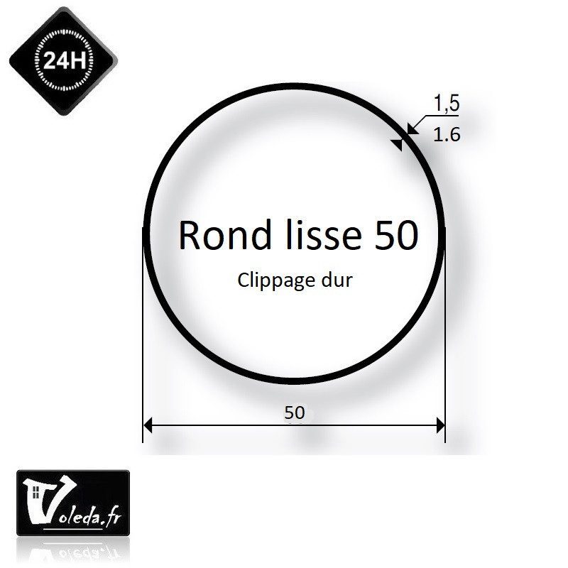 Bague adaptation moteur Somfy LT50 rond lisse 50 - clippage dur Bague adaptation moteur Somfy LT50 rond lisse 50 - clippage dur