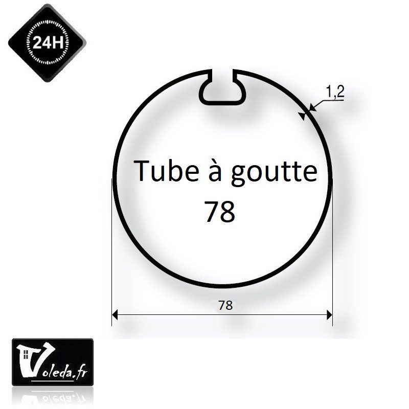 Bague adaptation moteur Deprat tube à goutte 78 Bague adaptation moteur Deprat tube à goutte 78