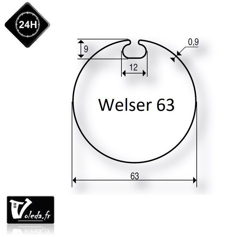 Bague adaptation moteur Somfy LT50 Welser 63 Bague adaptation moteur Somfy LT50 Welser 63