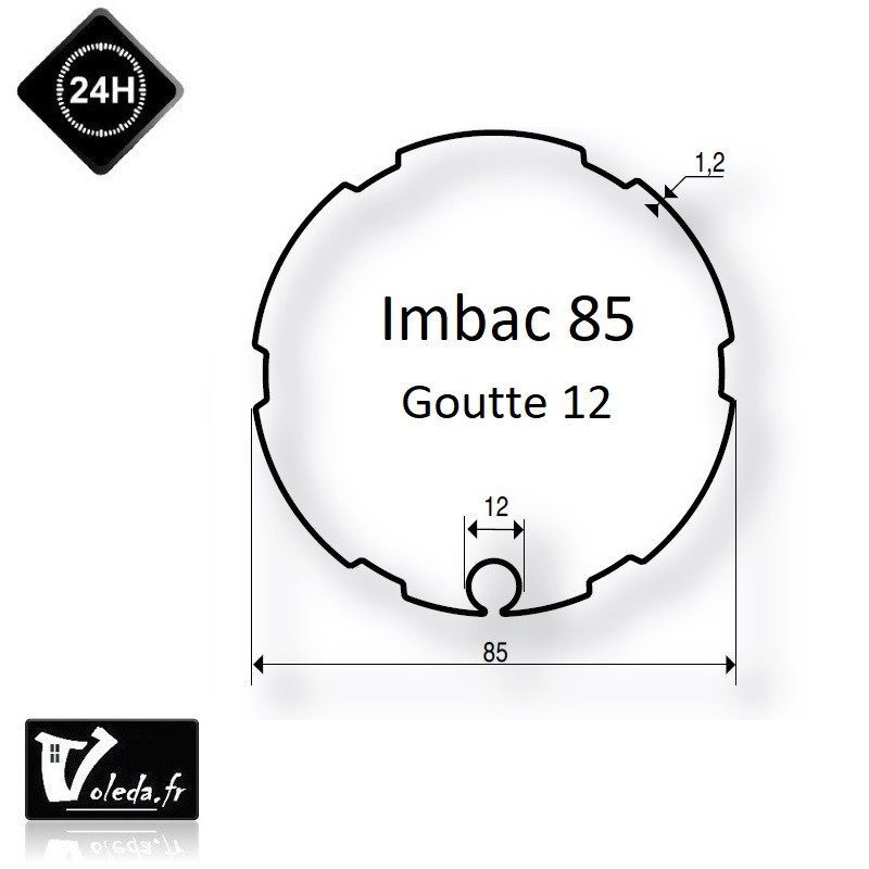 Bague adaptation moteur Somfy LT50 Imbac 85 Goutte 12 Bague adaptation moteur Somfy LT50 Imbac 85 Goutte 12