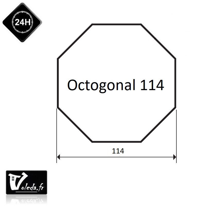 Bague moteur volet roulant Simu T6 Dmi6 - Octogonal 114 Bague moteur volet roulant Simu T6 Dmi6 - Octogonal 114