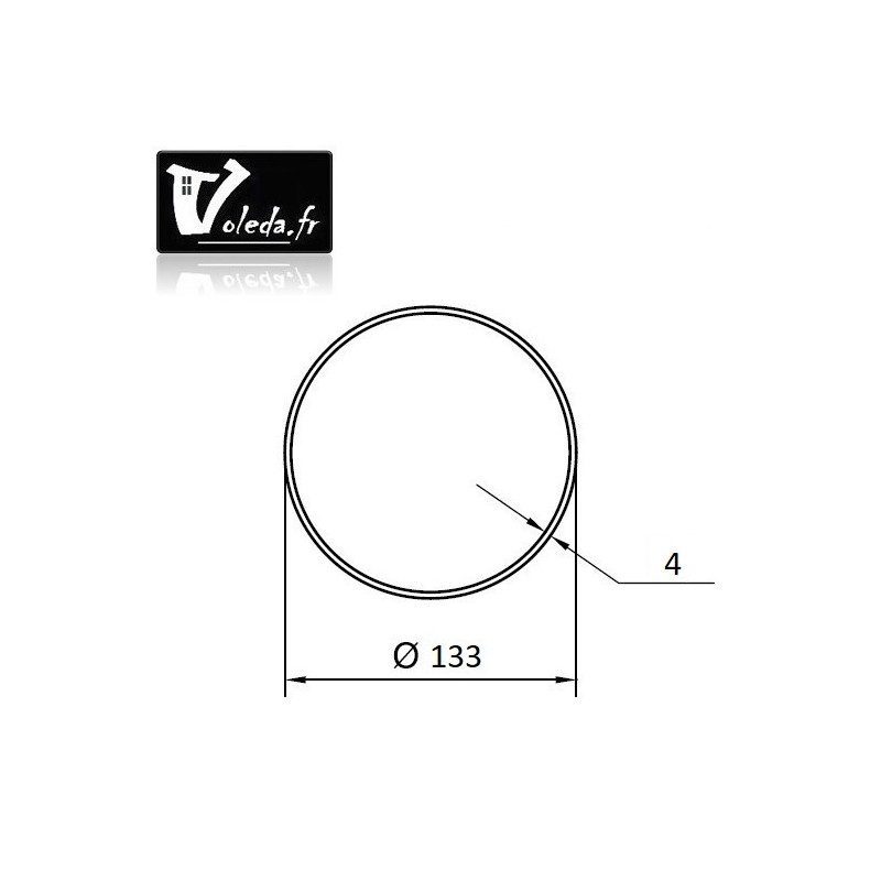 Bagues moteur Nice Era XL Tube rond 133X4 Bagues moteur Nice Era XL Tube rond 133X4