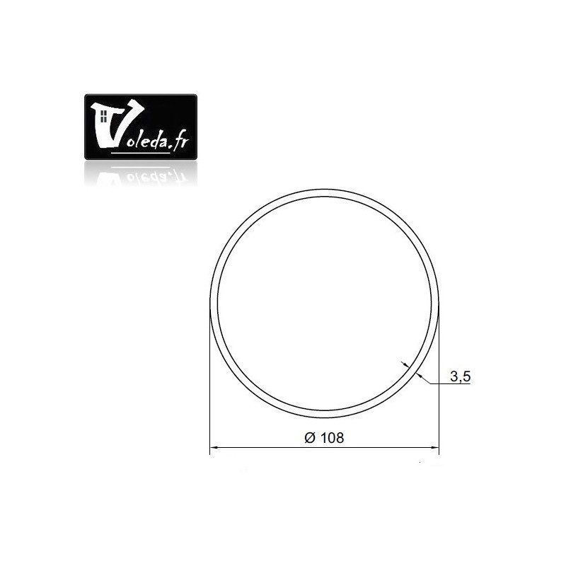 Bague adaptation moteur Nice Era L Rond 108 Bague adaptation moteur Nice Era L Rond 108