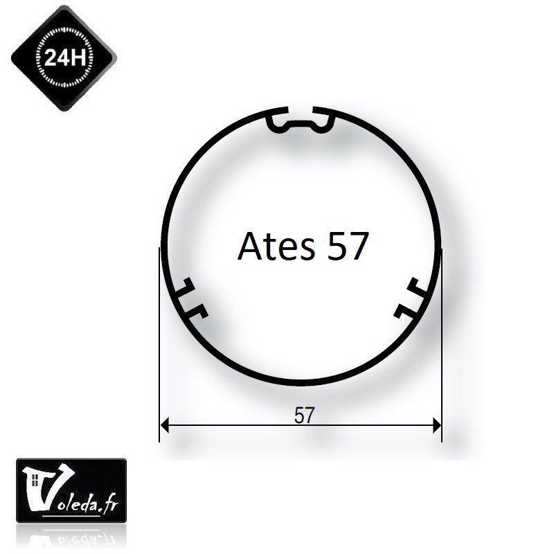 Bague adaptation moteur Somfy LT50 Ates 57 Bague adaptation moteur Somfy LT50 Ates 57