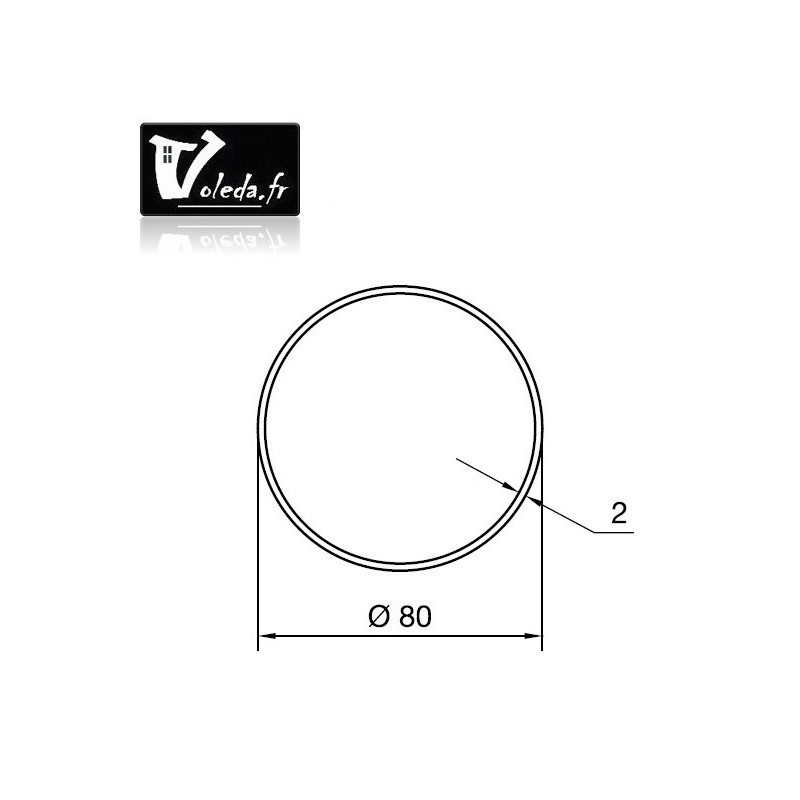 Bague adaptation moteur Nice Era L Rond 80 Bague adaptation moteur Nice Era L Rond 80