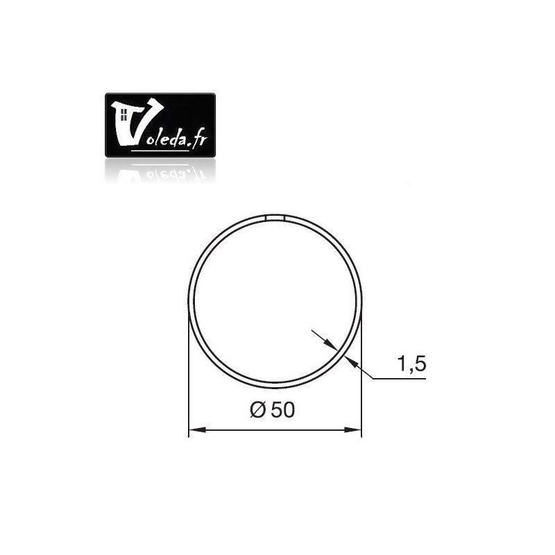 Bague adaptation moteur Nice Neo S - Era S - Rond 50x1,5 Bague adaptation moteur Nice Neo S - Era S - Rond 50x1,5