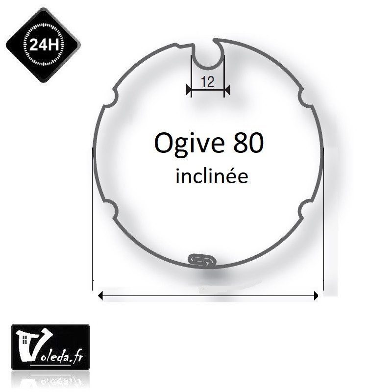 Bagues adaptation moteur Came 45 mm - Ogine inclinee 80 Bagues adaptation moteur Came 45 mm - Ogine inclinee 80