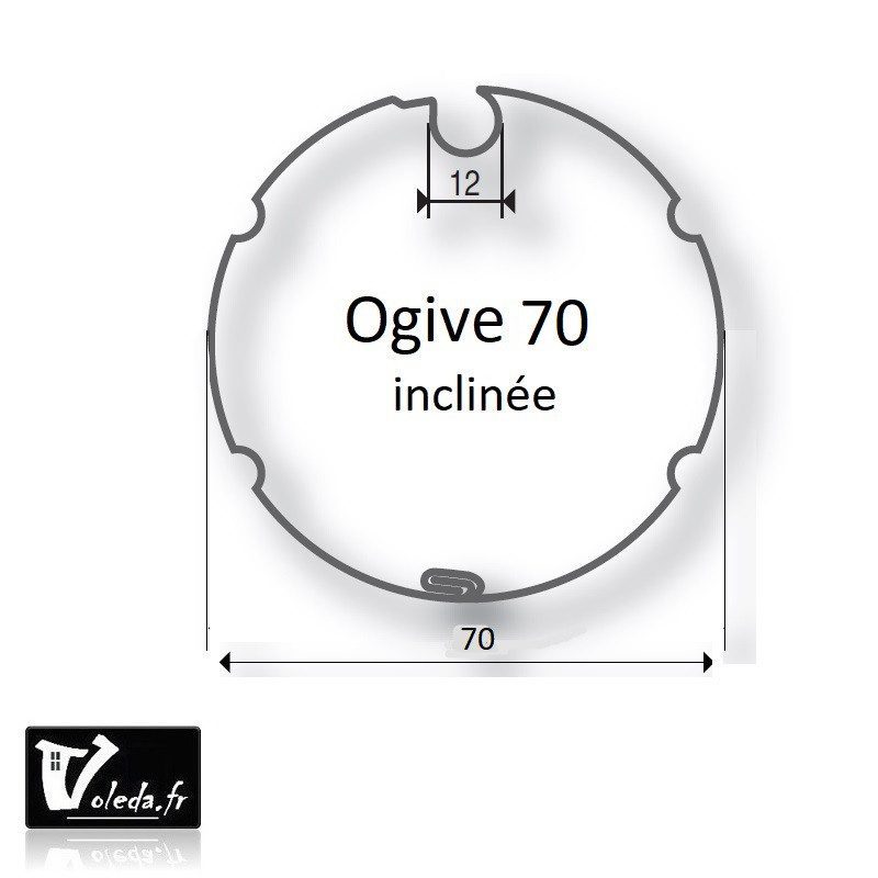 Bagues adaptation moteur Came 45 mm - Ogive inclinee 70 Bagues adaptation moteur Came 45 mm - Ogive inclinee 70