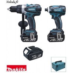 Perceuse visseuse et visseuse à chocs Makita 18V - Lot Makita DLX2015MJX