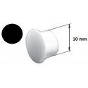 Bouchon PVC coulisse volet roulant noir - 10 mm