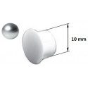 Bouchon PVC coulisse volet rolant gris metallique - 10 mm