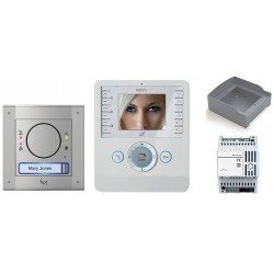 Visiophone Intérieur Mains Libres PLX V - Écran LCD 5", Compatible BPT, Blanc, Remplacement EX 62100180