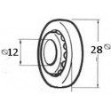 Roulement a bille volet roulant nylon diametre 28
