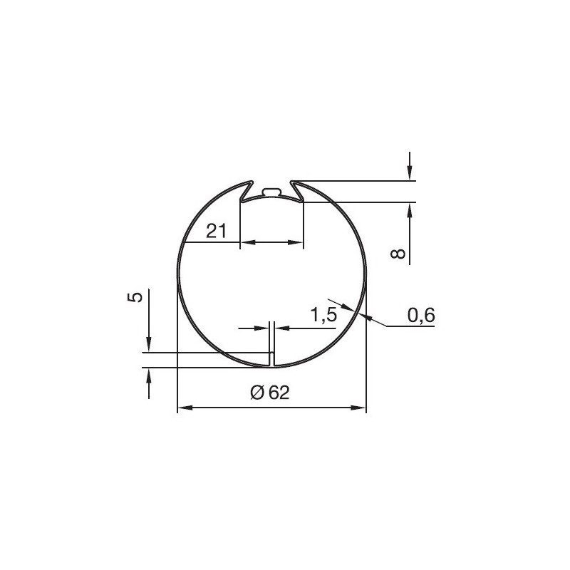 Bague adaptation moteur Nice Neo S - Era S - Deprat 62 Bague adaptation moteur Nice Neo S - Era S - Deprat 62