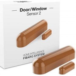 Fibaro door window sensor 2 - Detecteur d'ouverture Z-wave - Marron clair