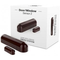 Fibaro door window sensor 2 - Detecteur d'ouverture Homekit - Marron fonce