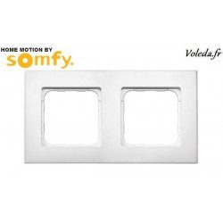 Double cadre Smoove Somfy 9015238 - Blanc laque
