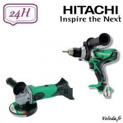Lot KC18DLL perceuse visseuse et meuleuse Hitachi 18V 5Ah