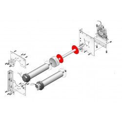 Rondelle acier pour moteur Simu T8 et T9 Ø 124 mm
