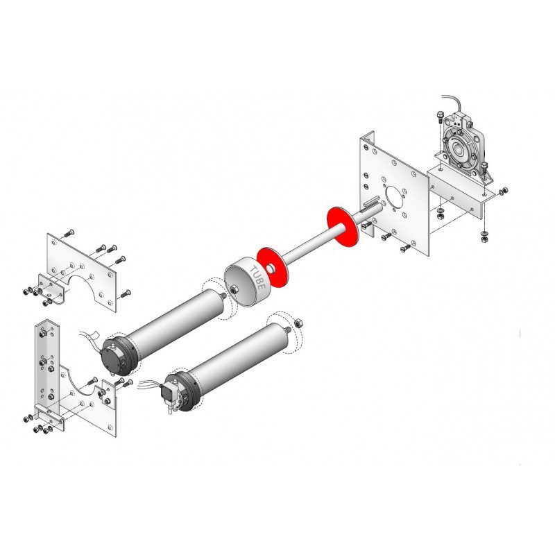 Rondelle acier pour moteur Simu T8 et T9 Ø 124 mm Rondelle acier pour moteur Simu T8 et T9 Ø 124 mm