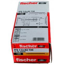 Vis de fixation béton sans cheville Fischer FFS 7.5x82 TX 30 - tête plate - 532928