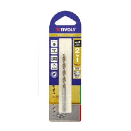 Foret à Bois Spirale Unique Tivoly 18mm - Longueur 450mm, Queue SDS+ - Pour Marteau Perforateur, Perçage Profond