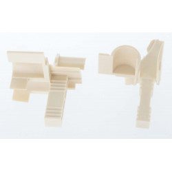 Tulipe volet roulant - Flasque 45° 125 a 205 mm - Lame 9 mm - Beige