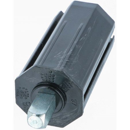 Embout De Tube Octogonal Pour Volet Roulant - Plastique, Pour Tube 40 Mm - Sorties 22 Mm Mâle, 10 Et 12 Mm Femelle