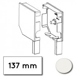 Flasque volet roulant aluminium 45° pan coupe 137 mm blanc beige - ral 9016