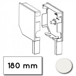 Flasque volet roulant aluminium 45° pan coupe 180 mm blanc beige - ral 9016